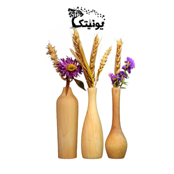 گلدان چوبی یونیتک مدل 15 مجموعه سه عددی